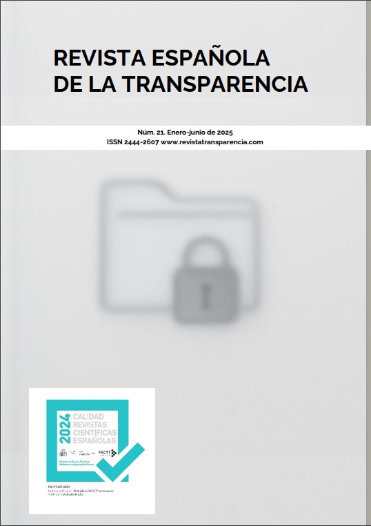 					Ver Núm. 21 (2025): Revista Española de la Transparencia núm. 21 (Primer semestre. Enero - junio 2025)
				